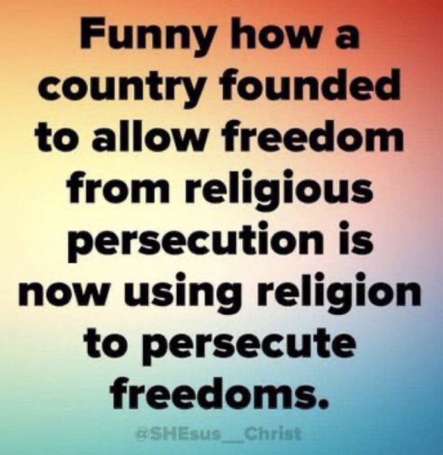 The 1st amendment to the US Constitution states 'Congress shall make NO LAW respecting an establishment of religion. Pay attention #Republicans #MAGA