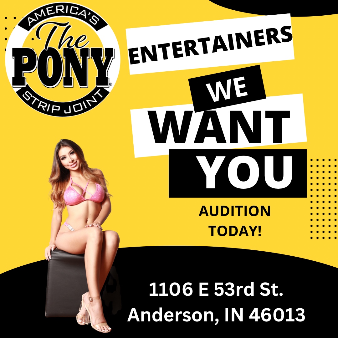 Now Auditioning! 
Beautiful Entertainers!
1106 E 53rd St.
Anderson, IN 46013
.
.
.
#EntertainersWanted #AuditionToday #dance #nightclub #dancers #poledancing #ponyclub #ponyanderson