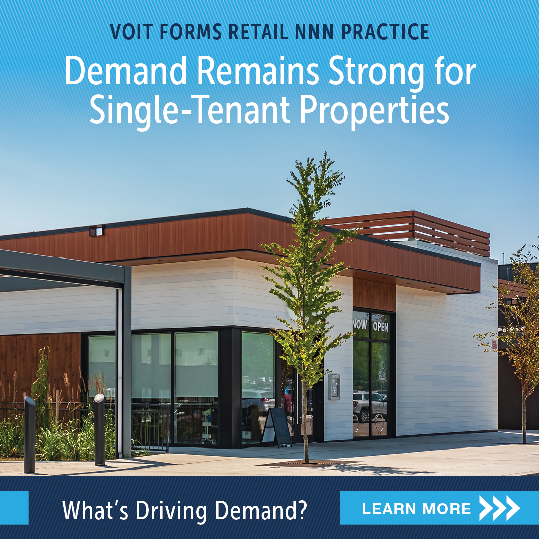Demand for retail single-tenant NNN properties remains strong: i.mtr.cool/rqpeuabacl . 

#voitrealestate #voitsandiego #realestate #socalrealestate #californiarealestate #crebroker #retailinvestors #retailinvestment #NNNLease #creinvesting #marketinsights #localmarketknowledge