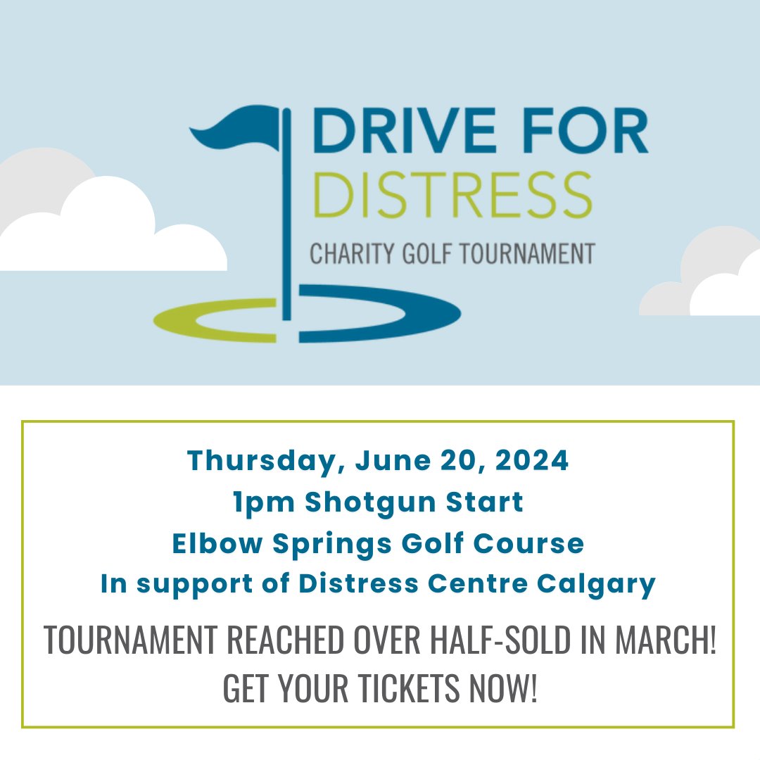 ICYMI, Drive for Distress, our charity golf tournament is back! ⛳   Join us on June 20 at the Elbow Springs Golf Course for a day filled with friendly competition, networking, & supporting a great cause.   Register ASAP, tournament already over half-sold! i.mtr.cool/hvfjzrjrwx