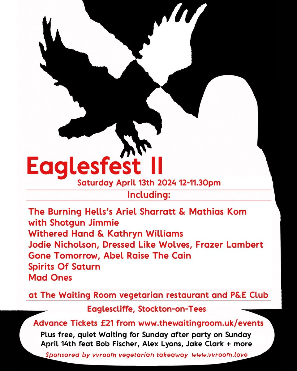 Looking forward to catching up with some of the musicians at Eaglefest & also seeing some old musos too including @guisboro & @60djr Will also raise a glass of something to @yafflehunter who we lost earlier this year & who would have been there. A fellow The Burning Hell fan. 🎶