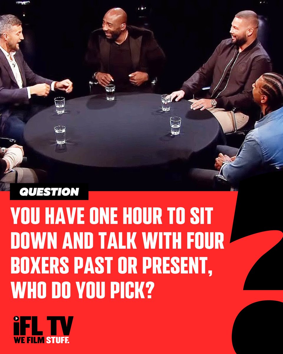 You have one hour to talk face-to-face with four boxers past or present, who would they be? 🤔 #BoxingFans | #BoxingWorld