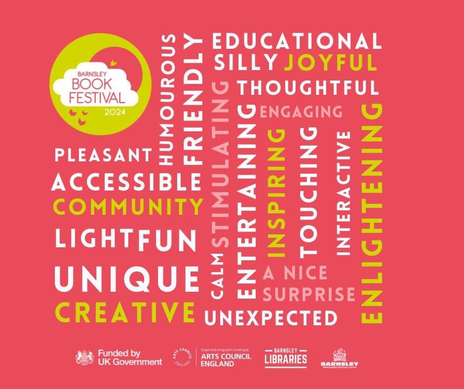 Thank you to everyone who completed our survey on one of our free bookmarks during the Barnsley Book Festival. Your feedback is very important to us. Here are some of the words of positivity we've collected! 🙌🏻 #BarnsleyBookFestival #LetsCreate