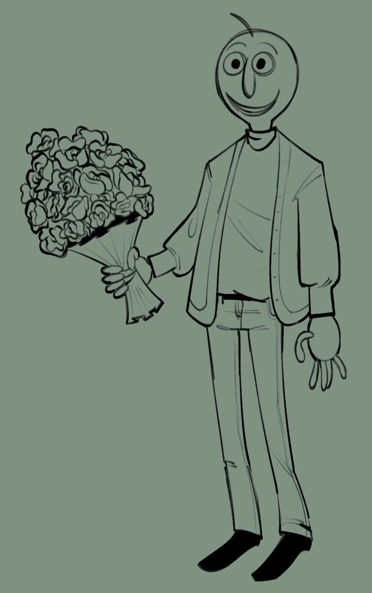 baldi with a bouquet... ouuu...