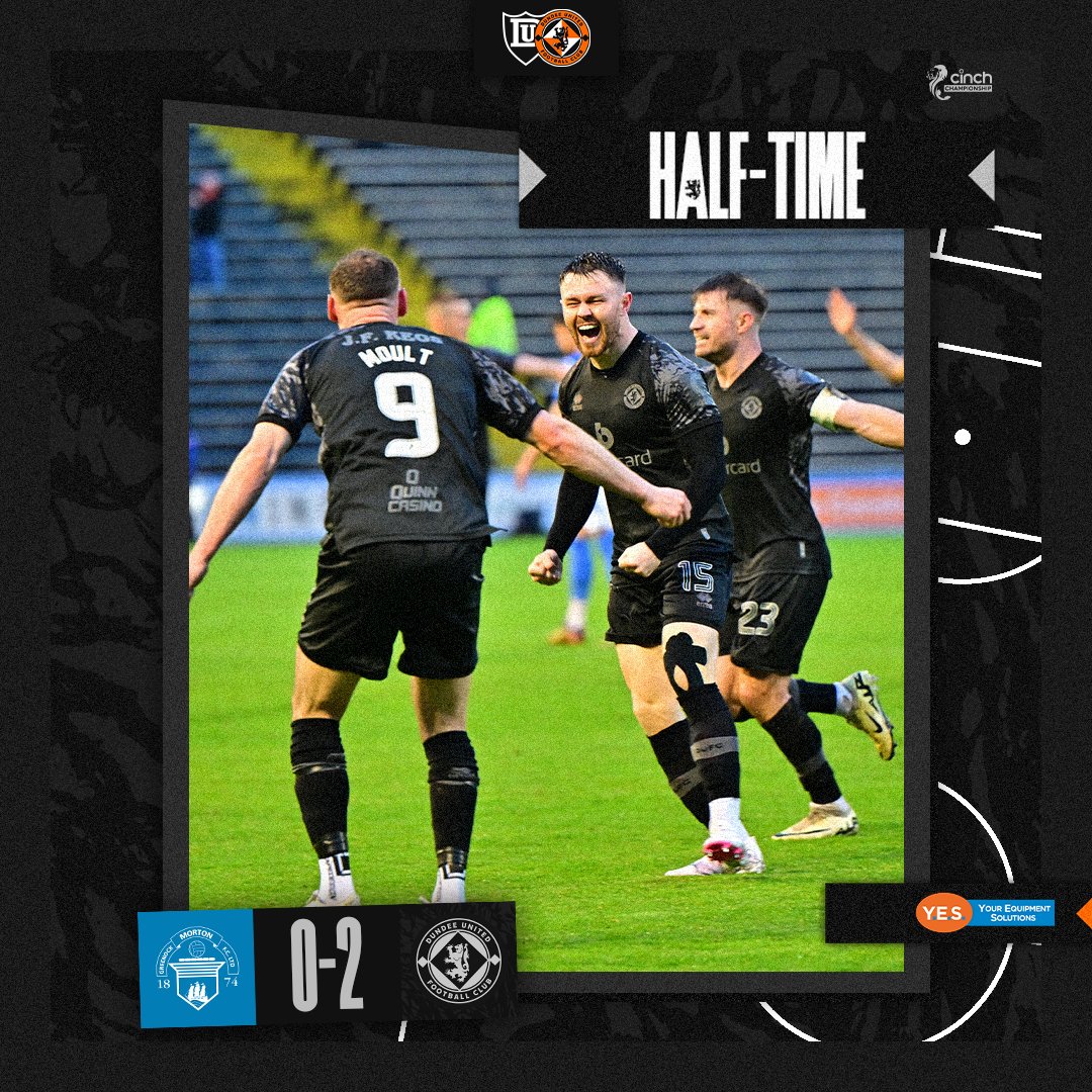 A stellar first-half showing at Cappielow ⏸️ 🔵 0️⃣-2️⃣ ⚫️ | #MORUTD | #DUFC