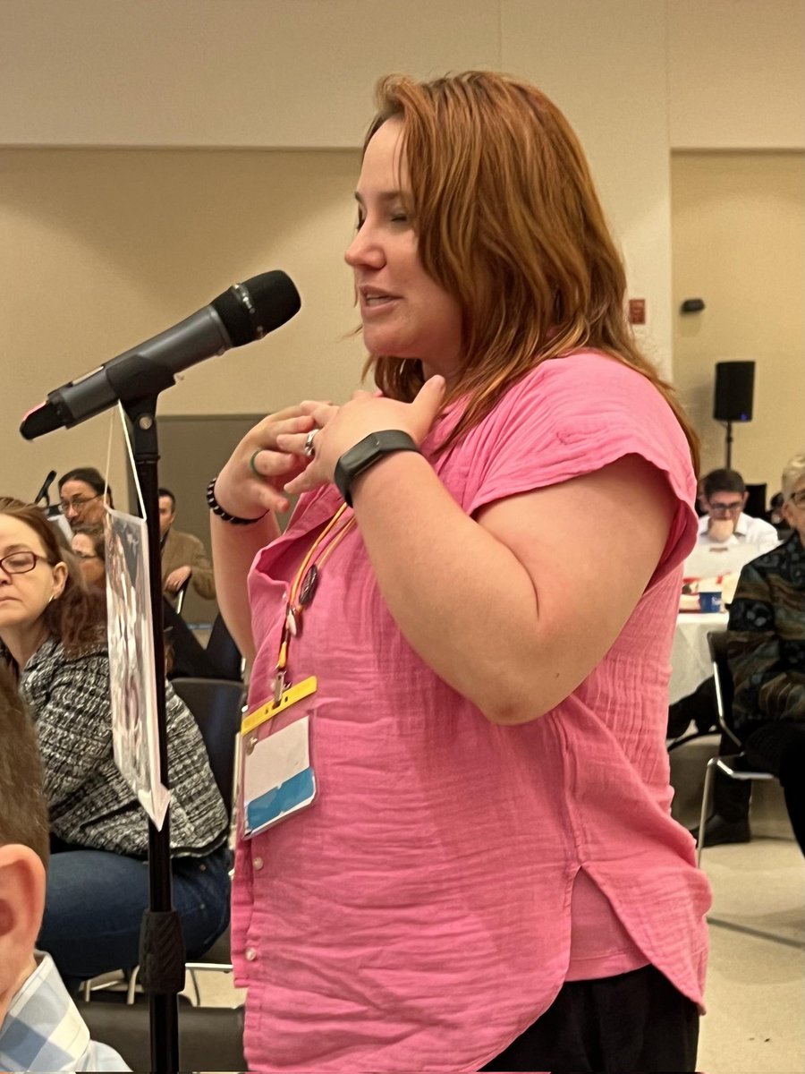 uupstonybrook's tweet photo. UUP Stony Brook academic delegate @drstaceyf advocating for affordable education for our in-state students. Fair and equitable education is a must for our NY students! #UUPDA https://t.co/XzDSkc1lAF