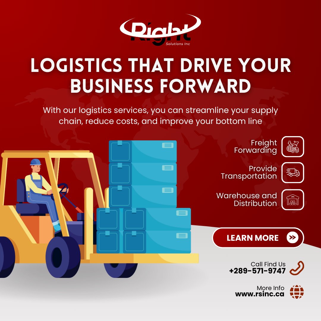 Unlock the power of streamlined logistics with Right Solution INC!

Read Now ➡️ zurl.co/CKJ0
Phone: 289-571-9747
E-mail: Brokerage@rsinc.ca

#LogisticsSolutions #SupplyChain #RightSolutionINC #FreightExperts #freightbroker #truckingcompany #logisticcompany