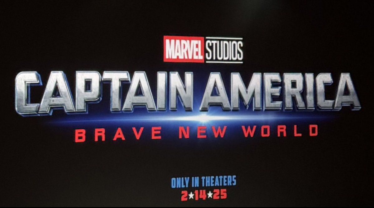 🚨 UPDATE 🚨

A better look at the logo for 

‘Captain America Brave New World’ 

2/14/25

#CaptainAmericaBraveNewWorld