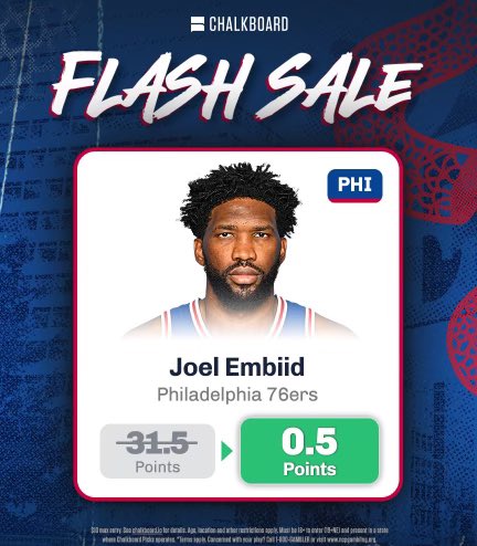 FREEEEE SQUAAREEEEEEEE FOR EVERYONE JOEL EMBIID 0.5 POINTS✅ SHITS HITTING AND ITS ONLY ON CHALKBOARD USE CODE DRPROFIT WHEN YOU JOIN FOR $100 DEPOSIT MATCH drprofit.co/Chalkboard