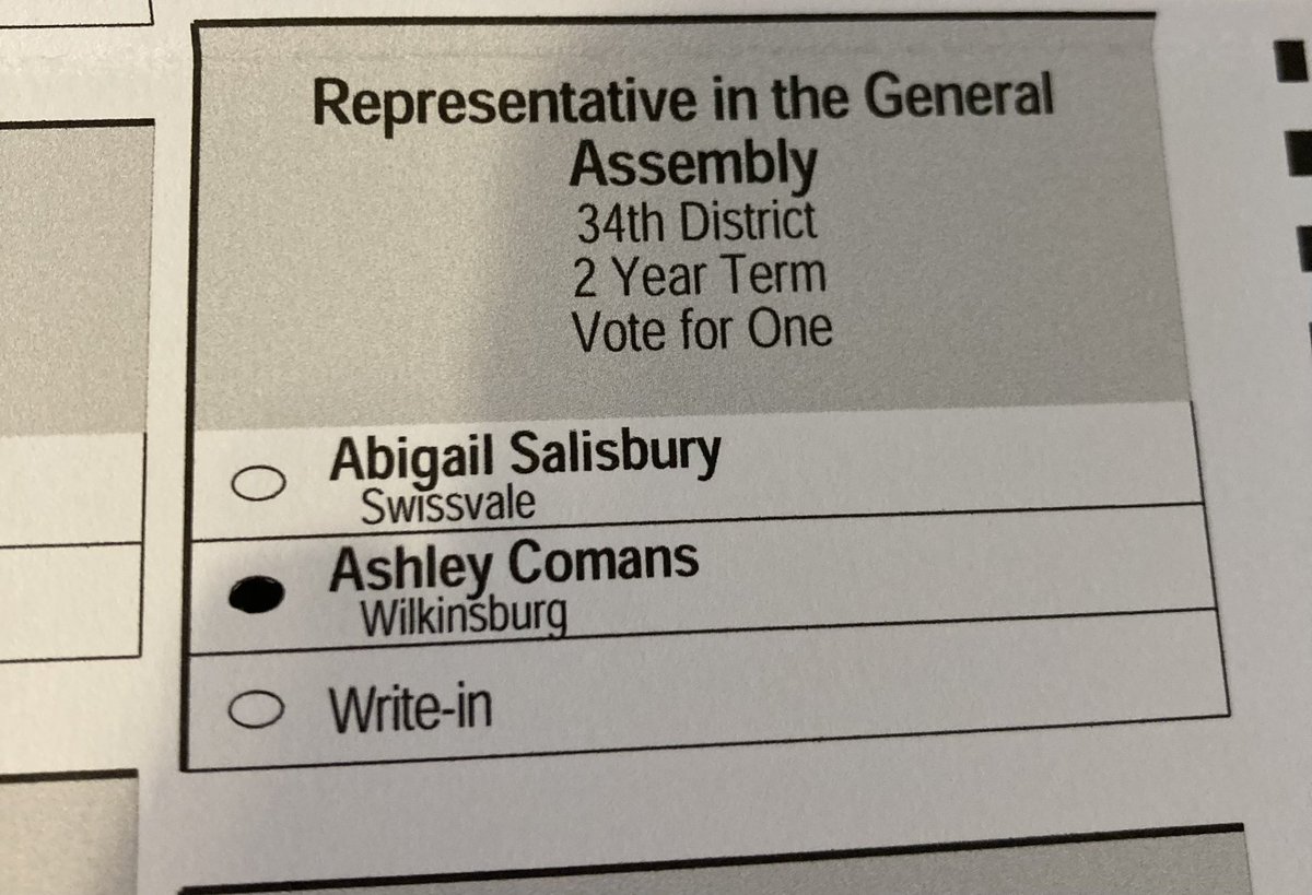 Just voted in the primaries and you know I’m supporting my girl @ashleyrcomans and you should be too!