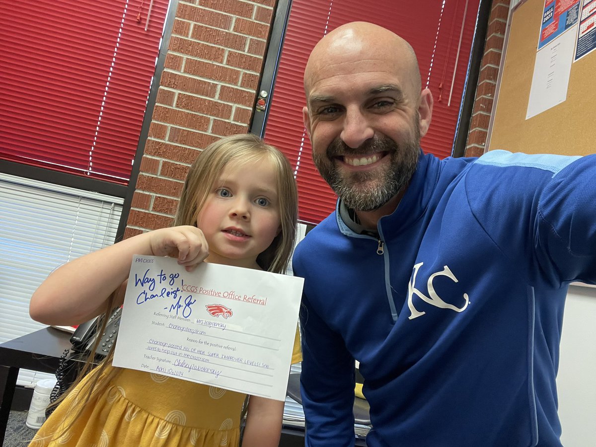 This young lady earned a #PositiveOfficeReferral for passing all her Super Improver Levels!! #CliftonClydePride