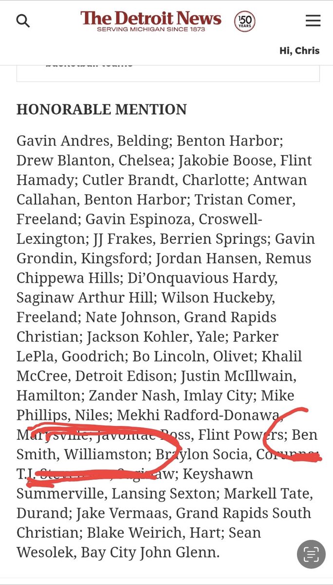 Blessed to receive Division 2 All State Honorable Mention
<a href="/CoachVroom/">Koji Vroom</a> <a href="/WHSBoysBBall/">Williamston Boys' Basketball</a> <a href="/WillyAthletics/">Williamston Hornets Athletics</a> <a href="/PrepHoopsMI/">Prep Hoops Michigan</a> 
<a href="/BankHoops/">Bank Hoops - Stephen Bell</a>