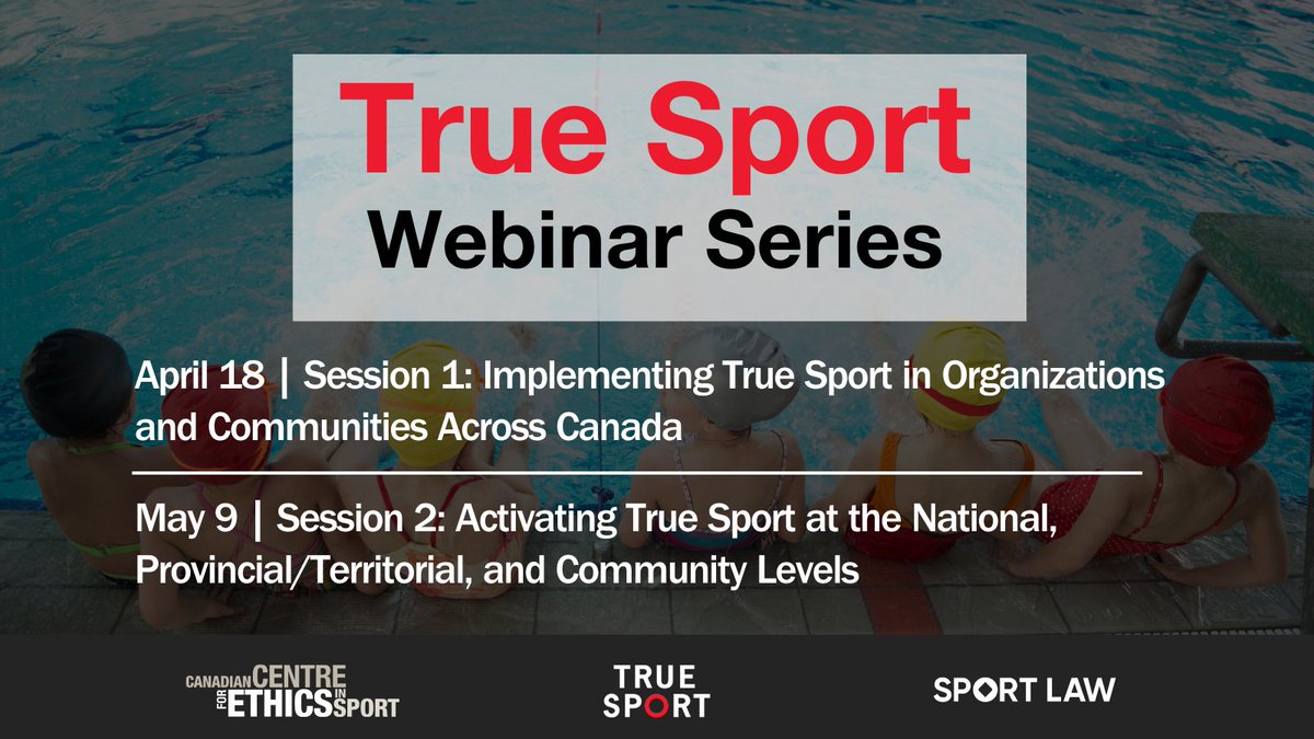 Learn how to make sport better with True Sport! Join us for a free two-part webinar series with @sportlawca where we'll explore implementing True Sport across 🇨🇦 and activating it at all levels of sport.

Register now: cces.ca/news/register-…

#SafeSport #TrueSport @TrueSportpur