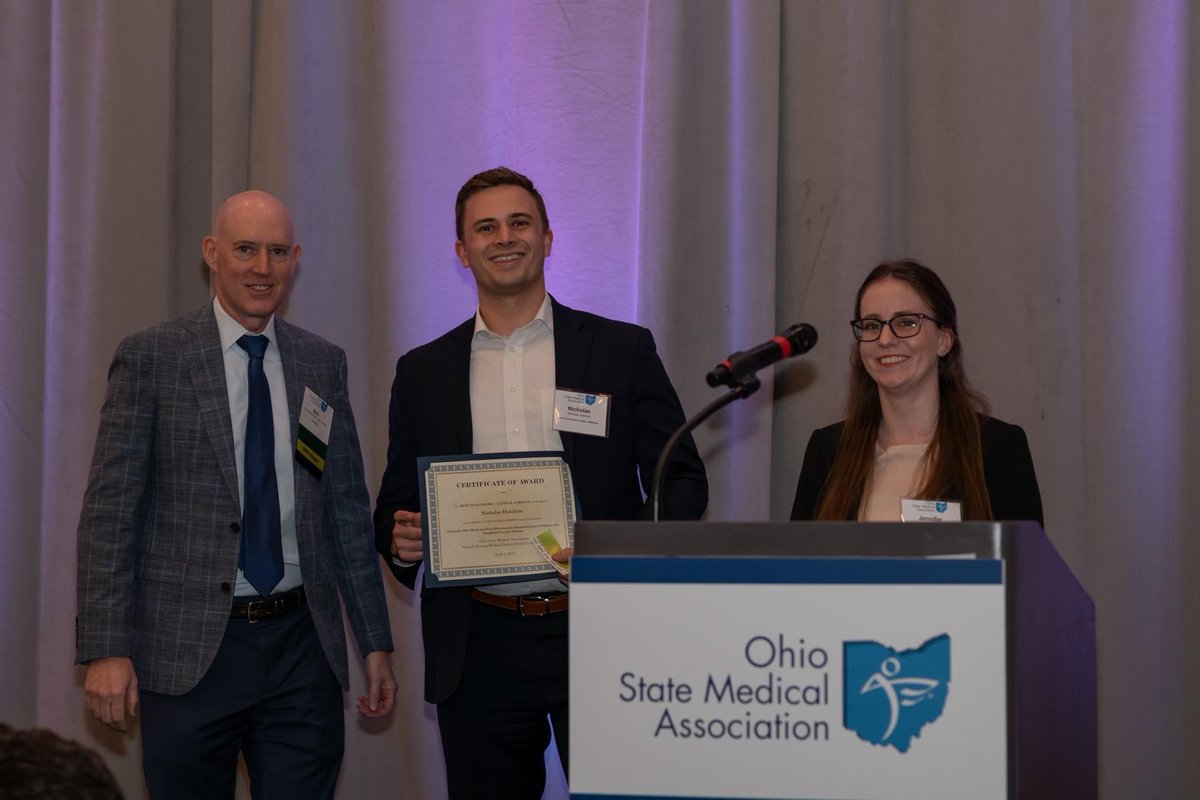 OhioMedicine's tweet photo. Congratulations to the 2024 Annual Meeting poster award winners!
Best in Show: Jama Hersi
People's Choice Award: Michael Massey & James Moore
Best in Advocacy: Alexandra Sheldon, BS
#OSMAction https://t.co/Bca9HIKVfI