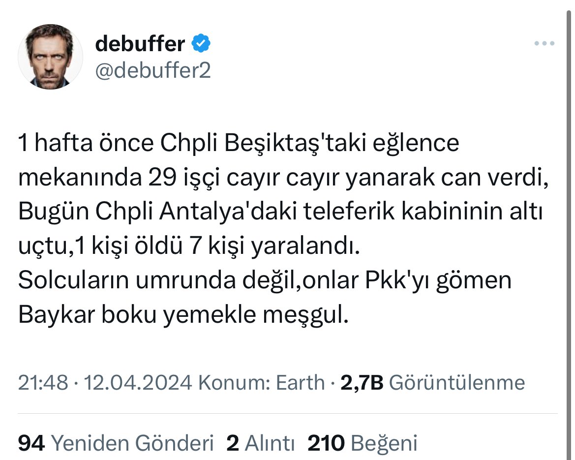 Başta İsmail Saymaz ❓ Antalya belediyesinin #Teleferik bakım ihmali ile “1 kişi vefat etti, 7 yaralı var ve onlarca insan can derdinde ama CHP’li gazeteciler SUSKUN 🆘 @debuffer2 🆘 SON DAKİKA BAYKAR’IN YANINDAYIZ Tasmalı Yunanistan İmamoğlu Füze Antalya Öldük Rusya Beşar…