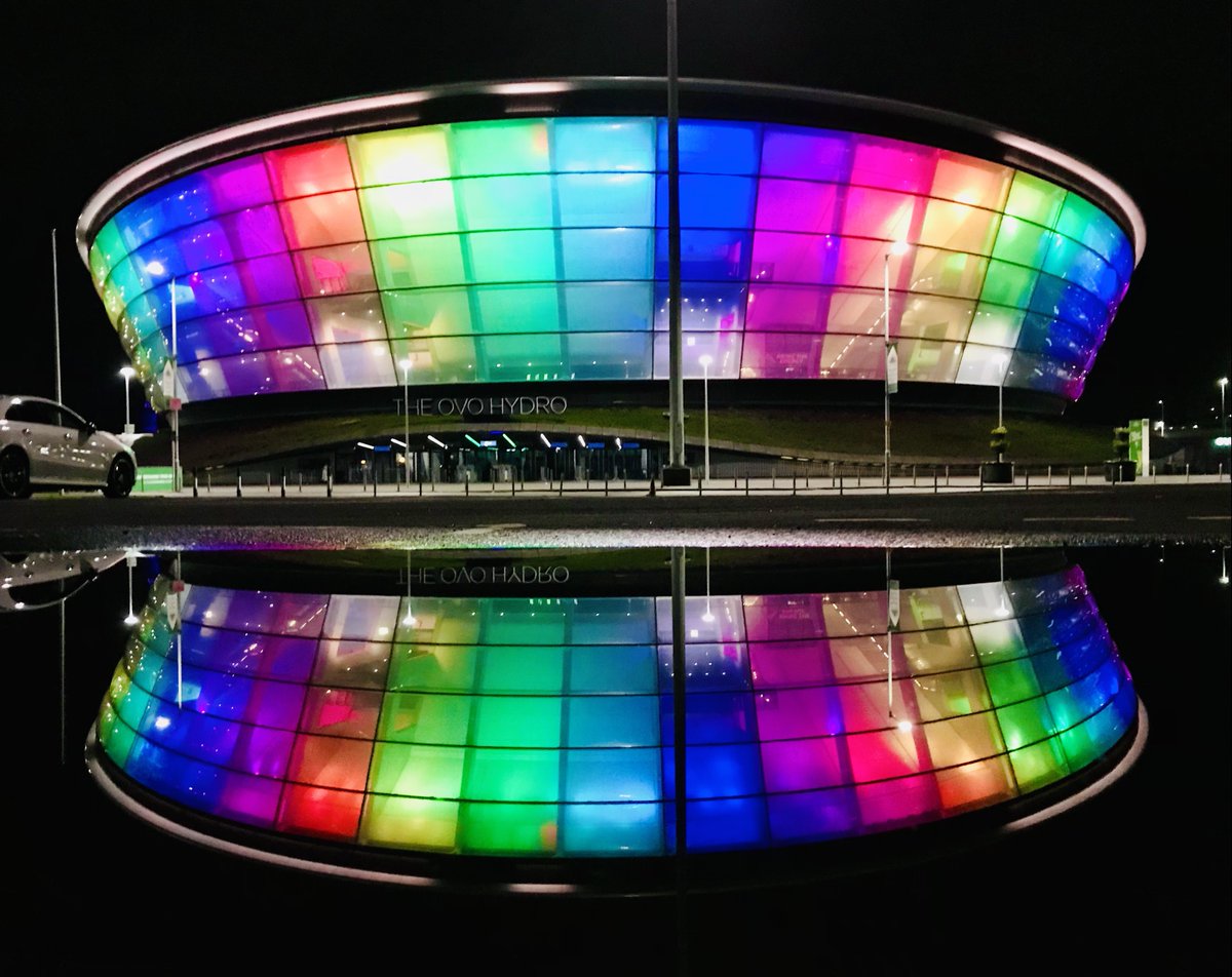Colourful Glasgow Hydro last week #Glasgow @OVOHydro