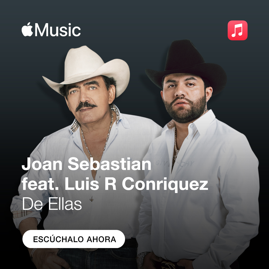 ¡Escucha #DeEllas de @JoanSebastian y #LuisRConriquez en lo #NMD de @AppleMusicES 🤠❤️! Disfruta ahora: music.apple.com/mx/playlist/lo…