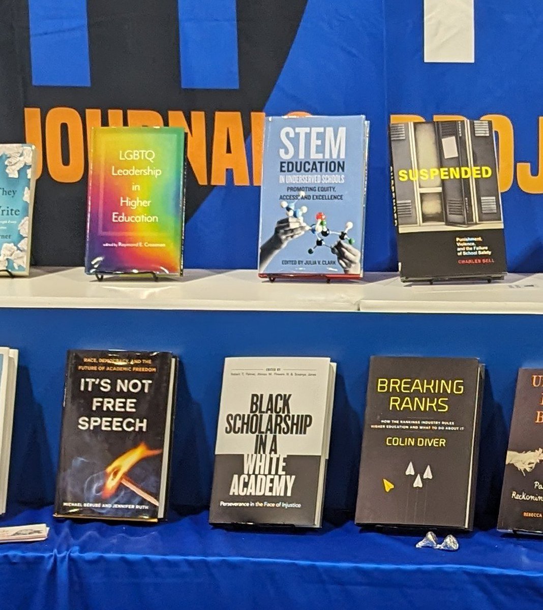 As someone who until 5 yrs ago thought she gave up on the childhood dream of being a writer, seeing 2 books that I've coauthored chapters in displayed at #AERA24 brought me joy. That little girl never imagined she'd be not only authoring but doing so to impact systemic change