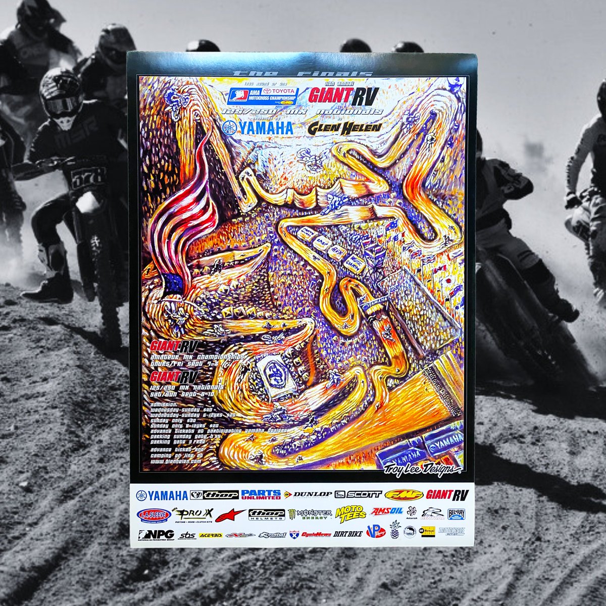 🏁 Friday's event archive #poster is here, guess the year 👇 . 1️⃣ - 1998 2️⃣ - 2006 3️⃣ - 2011 . #moto #promoto #promotocross #motocross #glenhelen #troylee #troyleedesigns