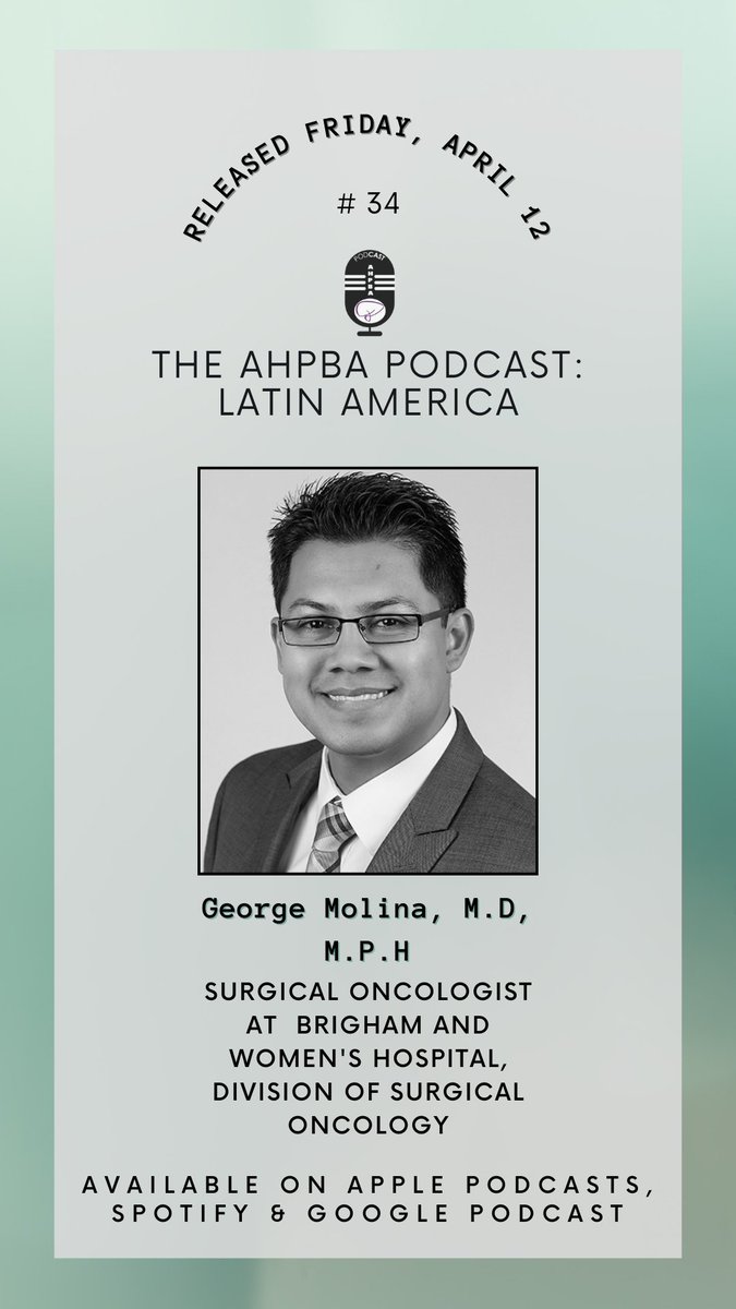 🎙️ Excited to announce Ep #34 of @AHPBAPodcast LATAM en Español! 🌎 Join us as we dive into the world of surgery w Dr. George Molina @realgmolina. From his journey at @JohnsHopkins, @HarvardMed, to his impactful work at @AriadneLabs, we explore Checklist, Blackbox, Pancreas…