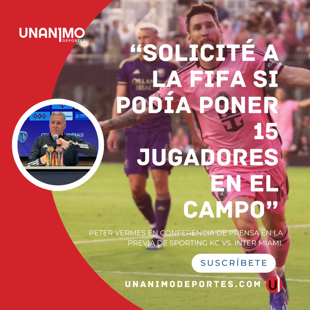 SOLD OUT - @SportingKC 🆚 @InterMiamiCF 🗣️Peter Vermes: 'Las entradas se han agotado y esperamos que asistan más de 70.000 aficionados, y por supuesto esto se debe a la presencia de #Messi.' #SOMOSUNANIMO | @UnanimoDeportes