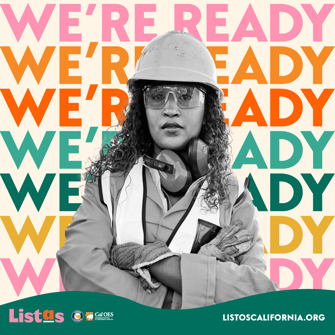 Women across the state are taking action, checking emergency plans & supporting vulnerable neighbors. We're ready. We're listas. Find disaster preparedness resources and tips at listoscalifornia.org 💪🏽 #ListosCalifornia #SomosListas