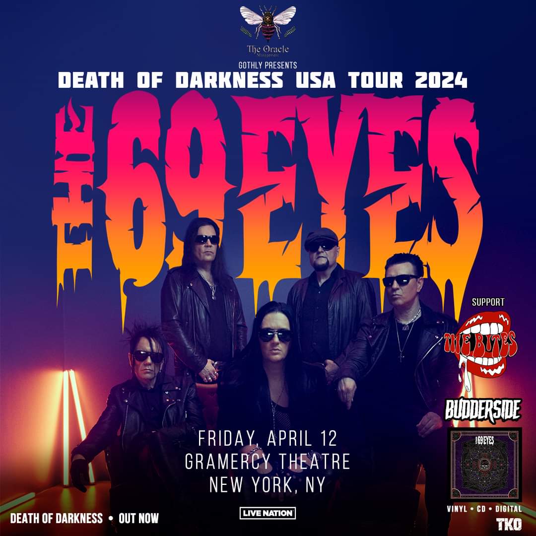 Cc: @metalinsider I have to ask. Are ya'll ready for this one? @69eyesofficial with @thebitesband and @BUDDERSIDE tonight at the @GramercyTheatre! ... #HardRock #TheGramercyTheatre: #The69Eyes, #theBites, #Budderside