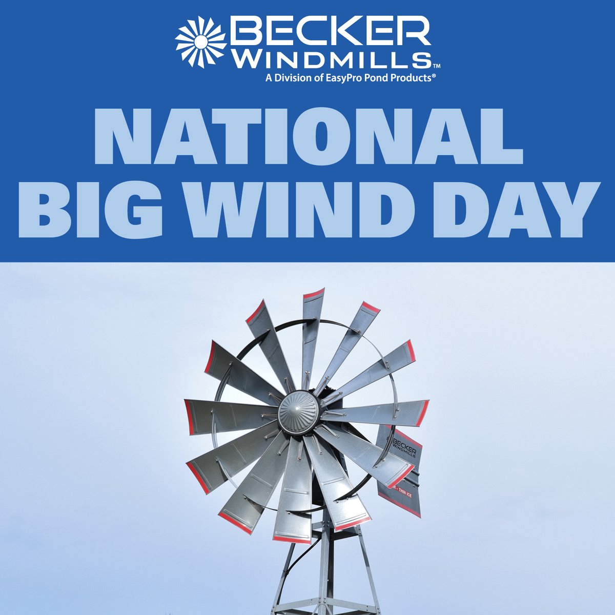 EasyproPond's tweet photo. On 4/12/1934, the Mount Washington Observatory recorded winds at 231mph, WOW!
Becker Windmills are perfect for the back nine or the back forty. Designed with overspeed protection to prevent over spinning, but we wouldn't recommend 231mph😆 #H2OYeah #EasyPro #NationalBigWindDay https://t.co/z3P0gtSbnb