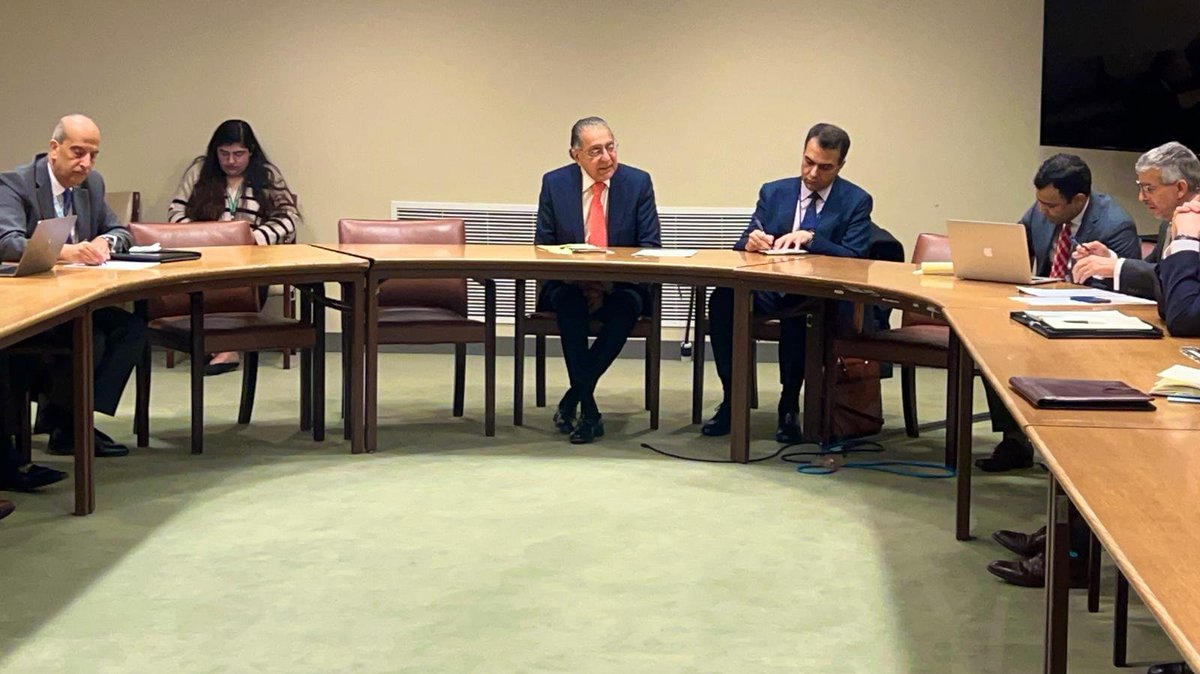 Ambassador Munir Akram, in his capacity as Chair of the Group of Like-Minded Countries, presided over an informal Ambassadorial-level meeting at the UNHQ earlier today. The participants reviewed the developments with regards to the Summit of the Future in September this year.