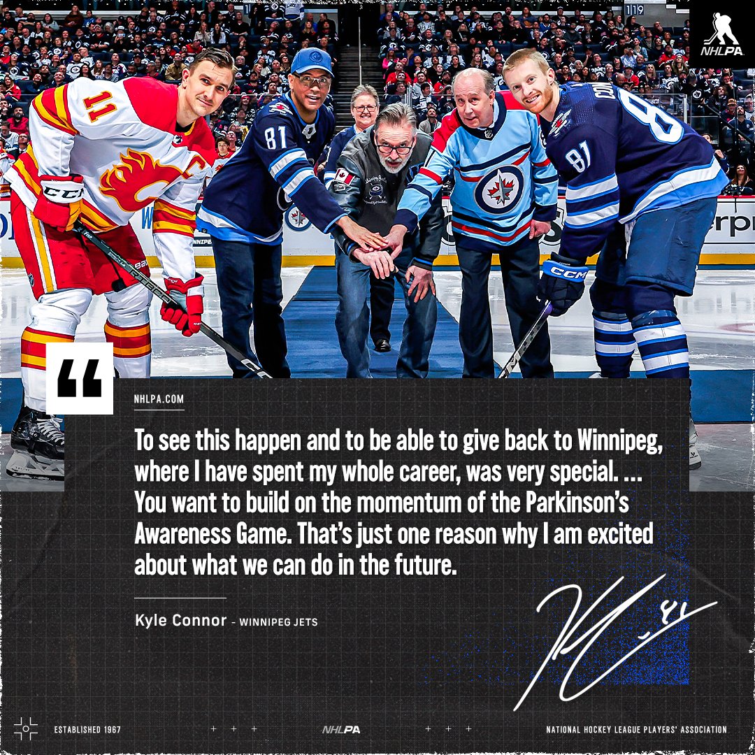 In raising awareness for Parkinson’s disease, @kyleconnor reflects on why supporting those with the condition is deeply personal while looking forward to building on the impact of the @NHLJets’ Parkinson’s Awareness Game: ply.rs/aqvykjiqt4r