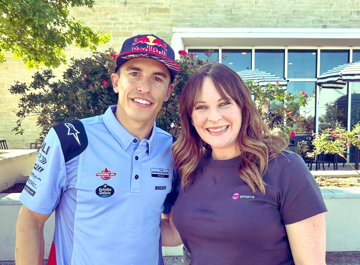 Can Marc Marquez be King of COTA on a Ducati? A good time to sit down and have a chat with him. Watch it on @motogpontnt this weekend 🇺🇸🤠 #motogp #marquez #austin #AmericasGP