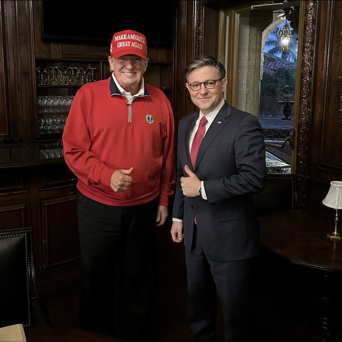 Caption this picture of two guys who both tried to interfere with the 2020 election having a sit down at Mar-a-Lago to discuss election integrity. Best one wins.