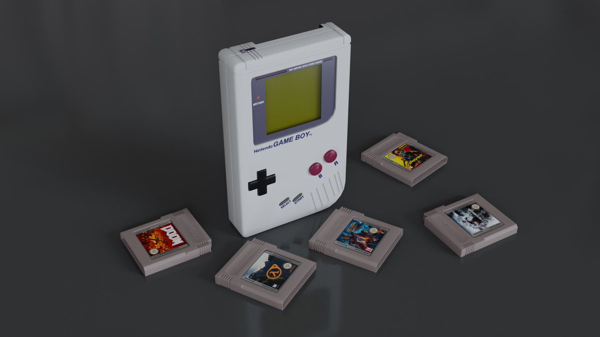 This week for blender52 the prompt was video games. Too many things came to mind so here is a game boy with some impossible games for it. #Blender52 #blenderrender #videogames #gameboy