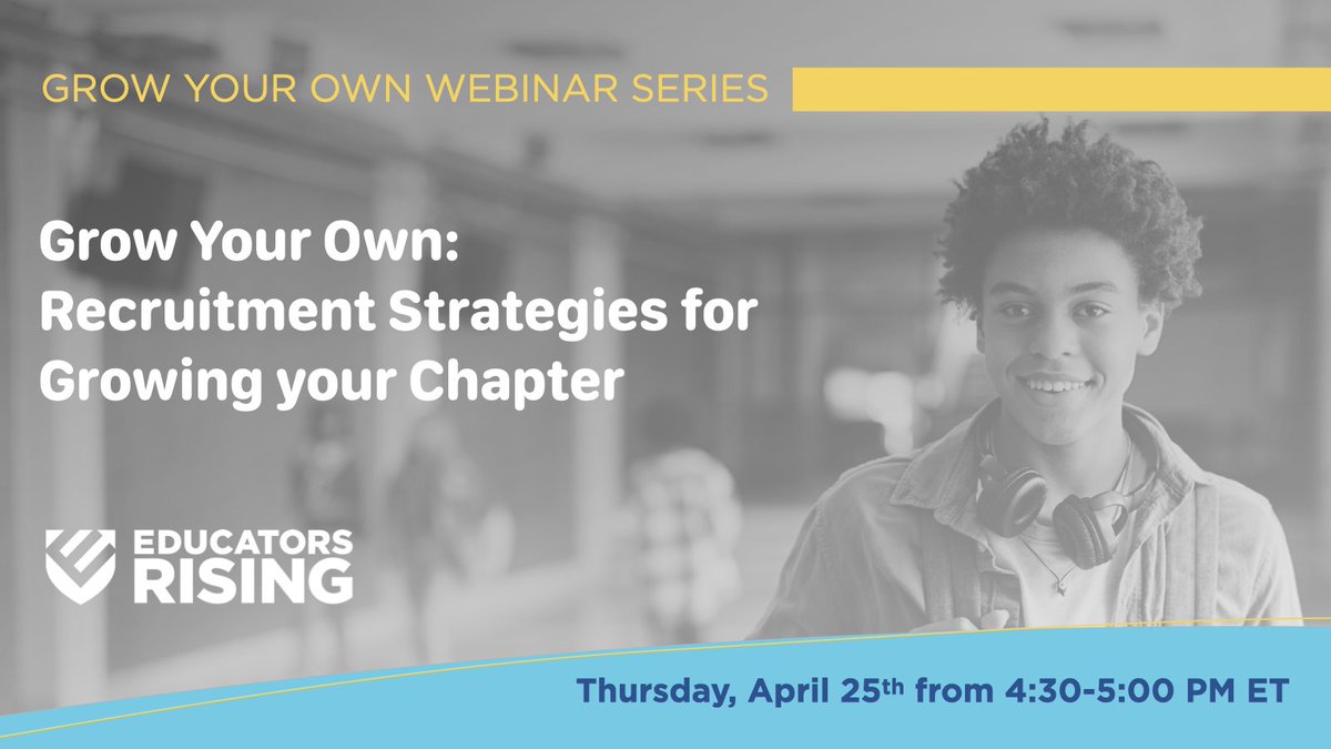 Join our guests Ericka Boutote, Daniel Lauture, and Maegan Schopper with strategies on building up your Educators Rising chapter in your school! members.pdkintl.org/events/upcomin…