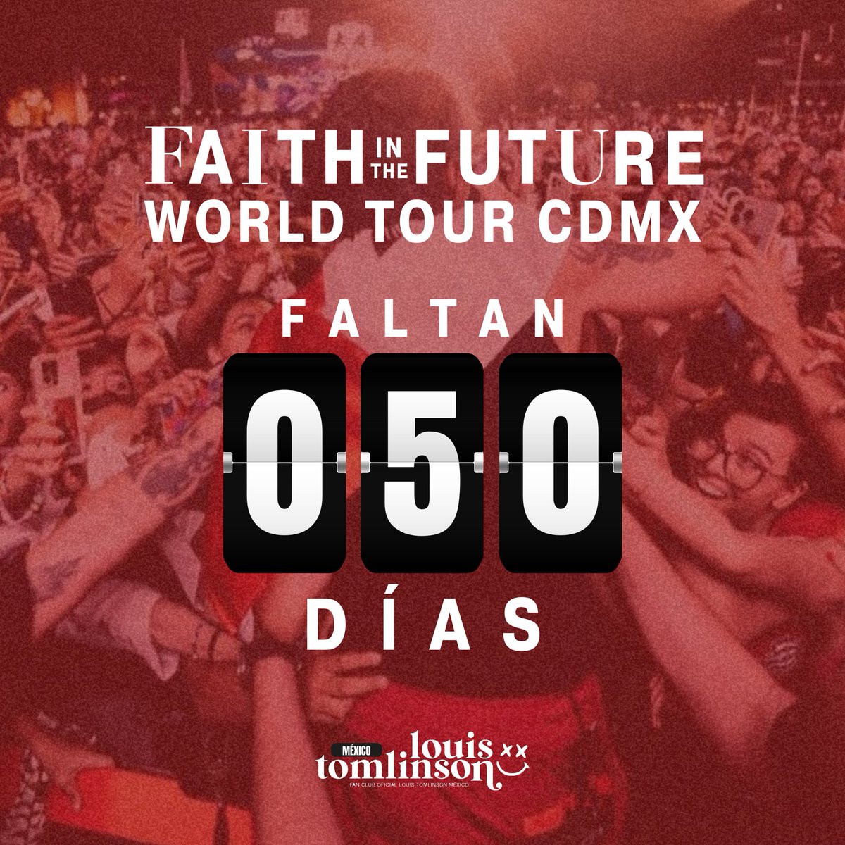 ¡Solo 50 días para que Louis Tomlinson regrese a la Ciudad de México con el Faith in the Future World Tour! 🇲🇽❤️ 🎫: ticketmaster.com.mx/louis-tomlinso…