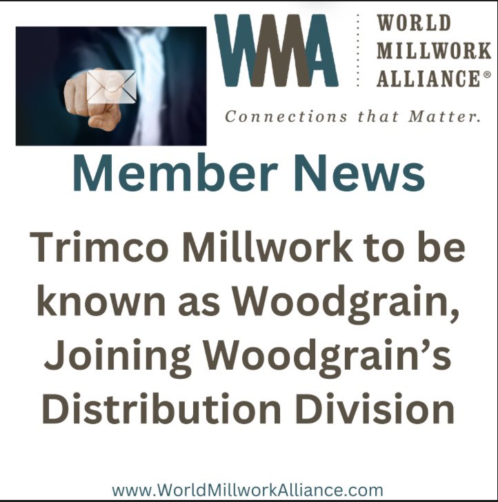 In December of 2023, Woodgrain acquired Trimco Millwork and effective April 5th, Trimco Millwork will be known as Woodgrain, with legacy Trimco locations joining Woodgrain’s Distribution Division.   Read more at worldmillworkalliance.com/trimco-millwor…   #WMA #WorldMillworkAlliance