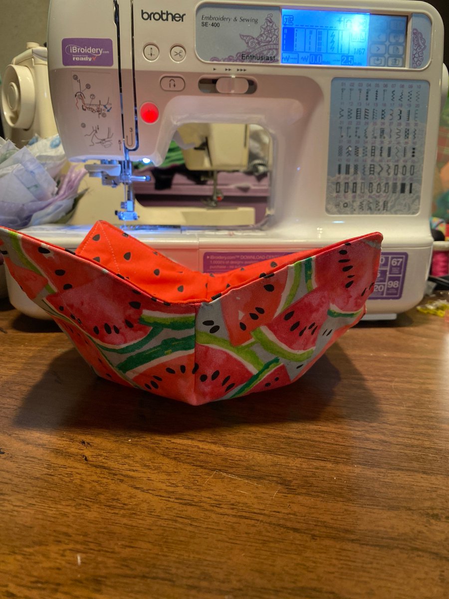 Microwave Bowl cozy, reversible, watermelon bowl cozy, gifts, gift ideas, soup bowl cozy, ice cream bowl cozy, colorful print, Easter gifts tuppu.net/c08675a5 #MemorialDay #giftsunder10 #Handmadegifts #KingdomWorkshop #July4th #BirthdayGift