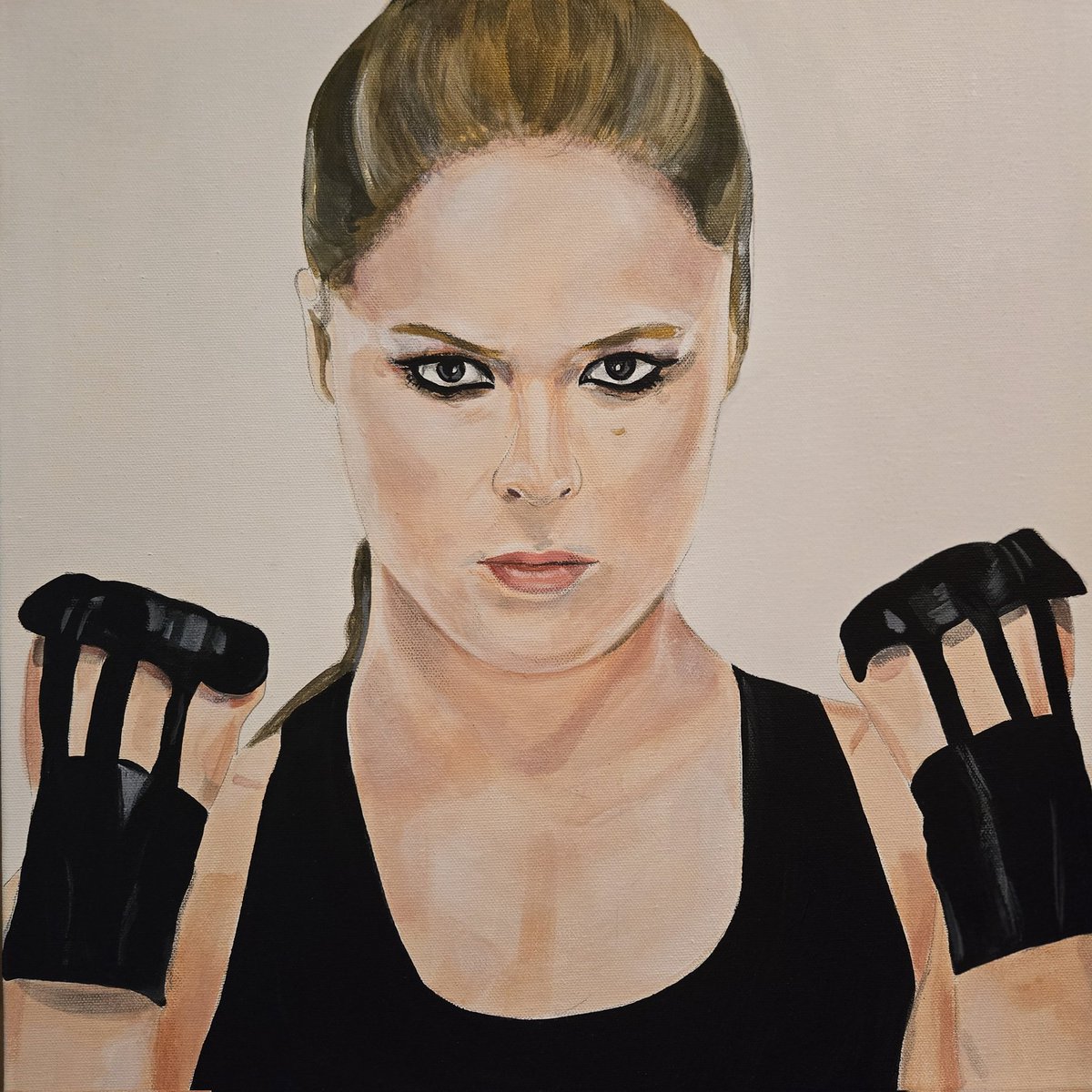 'Ronda Rousey' 16x16' acrylic/canvas @RondaRousey, it's yours if you like it. You're the best!