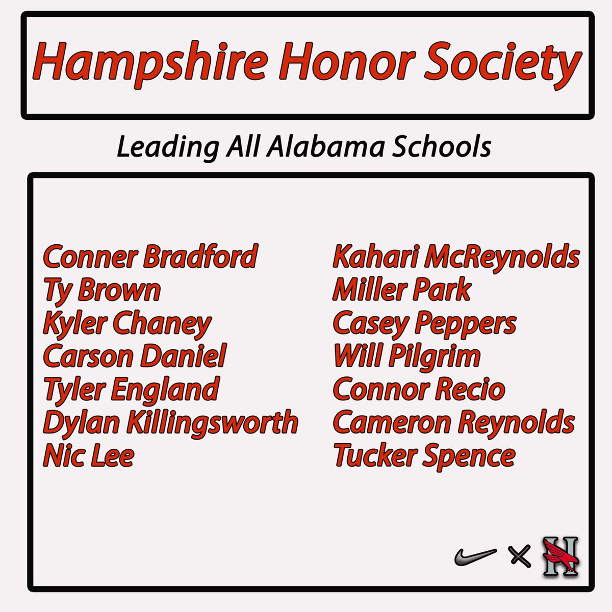 Congratulations to these men for being inducted into the National Football Foundation’s Hampshire Honor Society! Outstanding accomplishment!