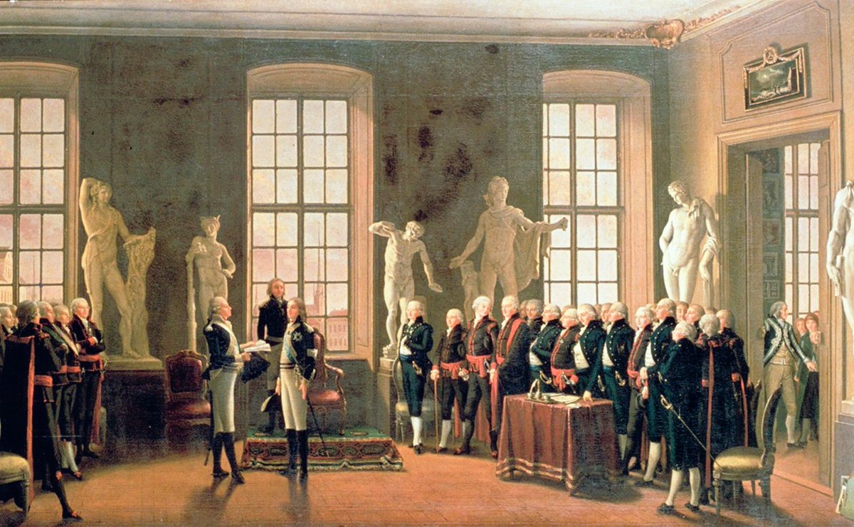 Pehr Hilleström, 1732 – 1816, Swedish artist; Gustav IV Adolf's visit to the Academy of Fine Arts