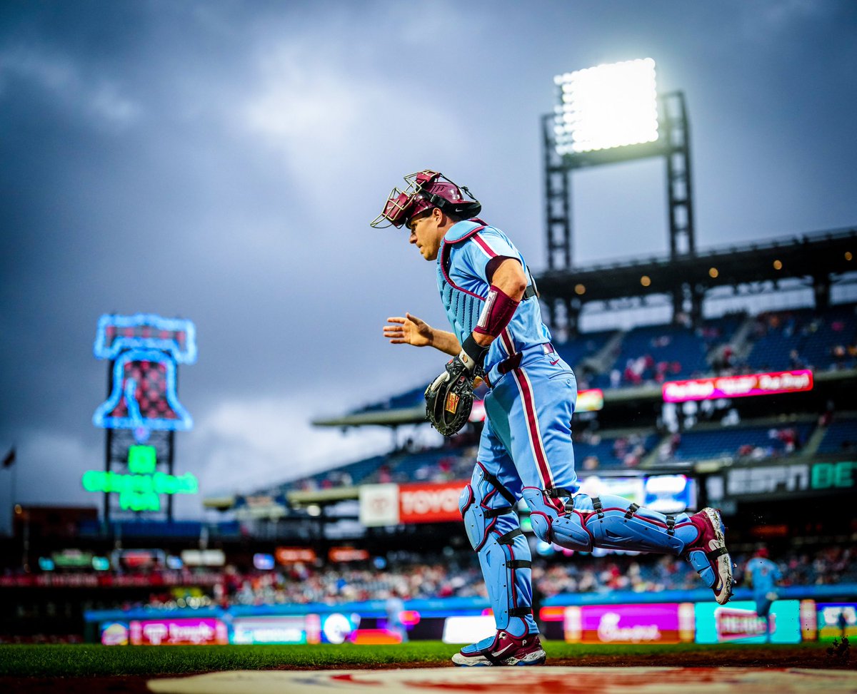 The way the bell matches the powder blues is so beautiful. 🩵⚾️