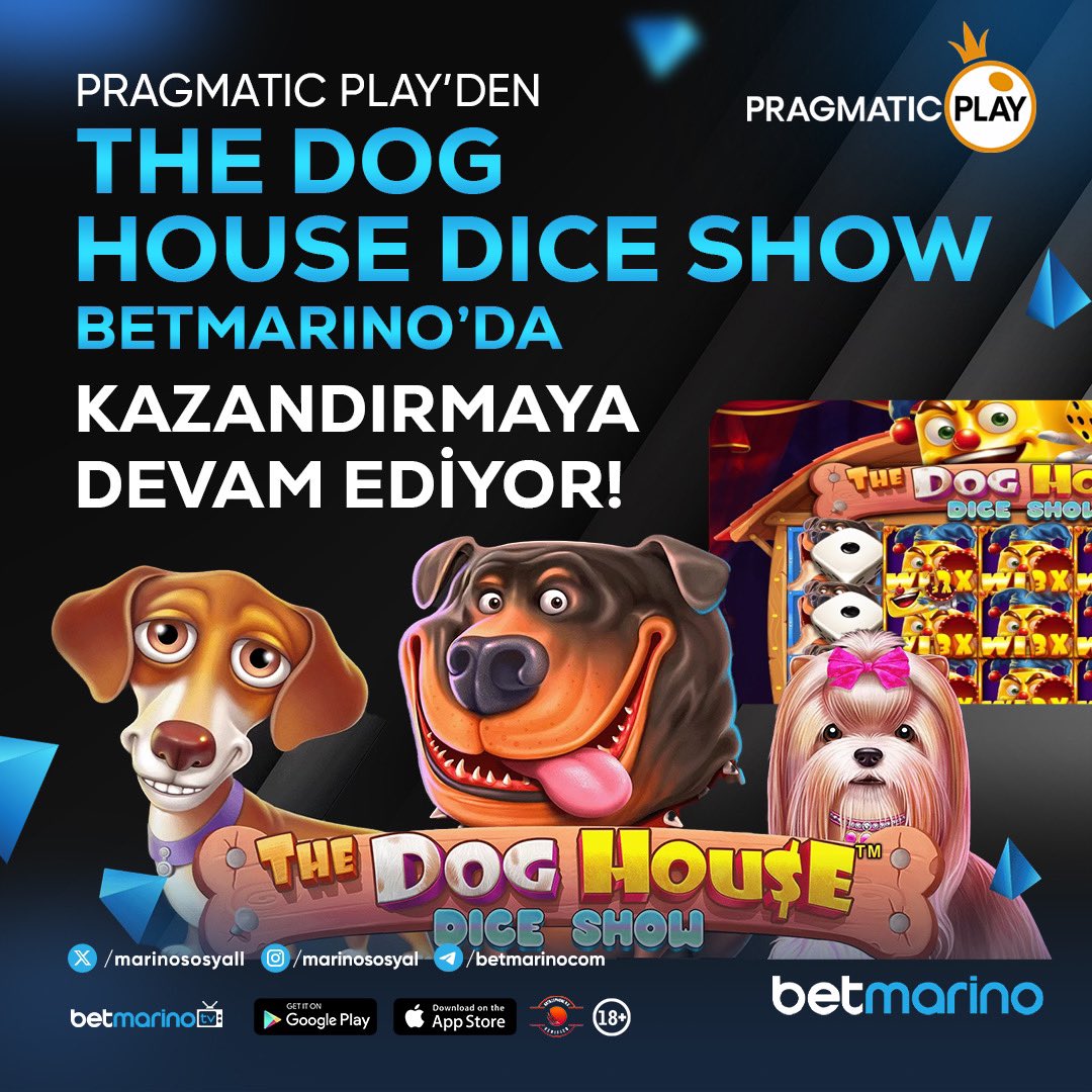 💰Pragmatic Play’in sevimli köpekleri kazandırmaya devam ediyor! The Dog House ile Betmarino’da cebini doldurma zamanı! 🤑Kazançtan çılgına döneceğin dakikalar seni bekliyor! ℹ️ Sitemize 7/24 kesintisiz erişim için: betmarino.link/guncel 📲 Mobil uygulamamız:…