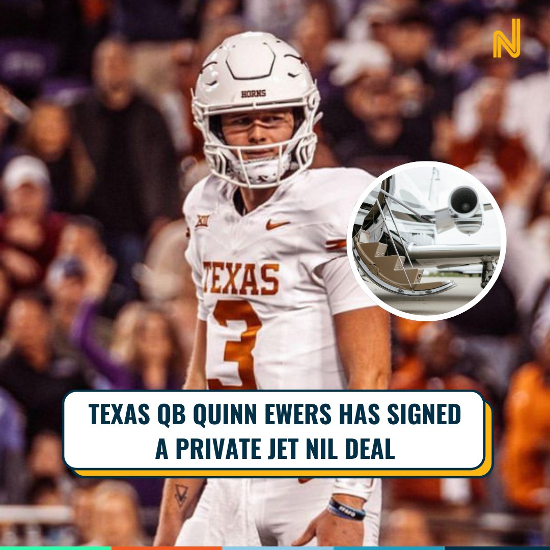 Texas QB Quinn Ewers just inked a private jet NIL deal with Nicholas Air, joining forces with Ole Miss QB Jason Dart. ✈️🏈 #NIL #PrivateJet