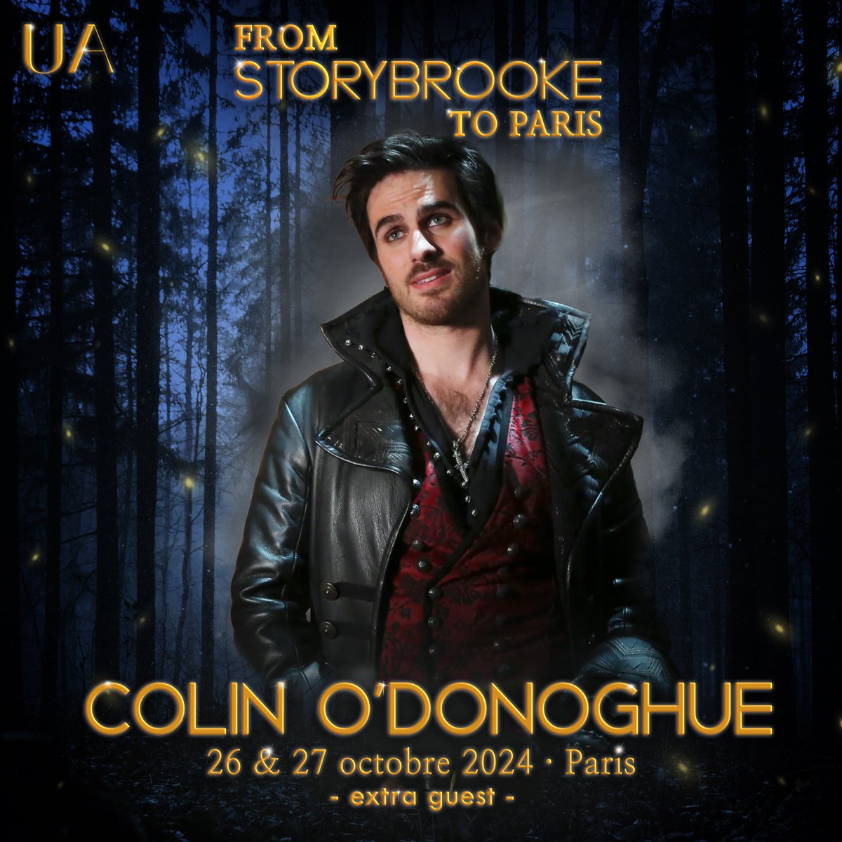 Bonsoir à tous, SURPRISE !!! Nous sommes très fiers de vous annoncer que Colin O'Donoghue (aka Capitaine Crochet dans Once Upon A Time) sera présent à notre convention 'From Storybrooke to Paris' qui aura lieu le 26 & 27 Octobre 2024. Colin est très impatient de vous