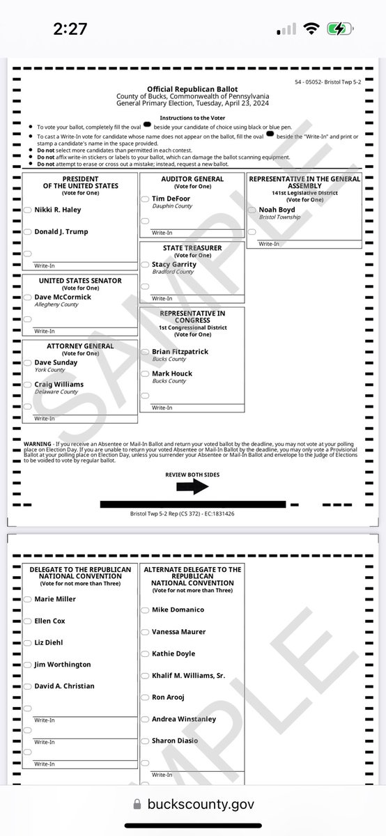 @DefiantBaptist You’re going to see a lot more of “How did Haley crush DeSantis in PA?” posts after the GOP primary in 2 weeks. RDS had already suspended his campaign before the filing date for the PA primary, so he’s not on the ballot. Check it out. #TeamSanity #NeverTrump NeverNikki