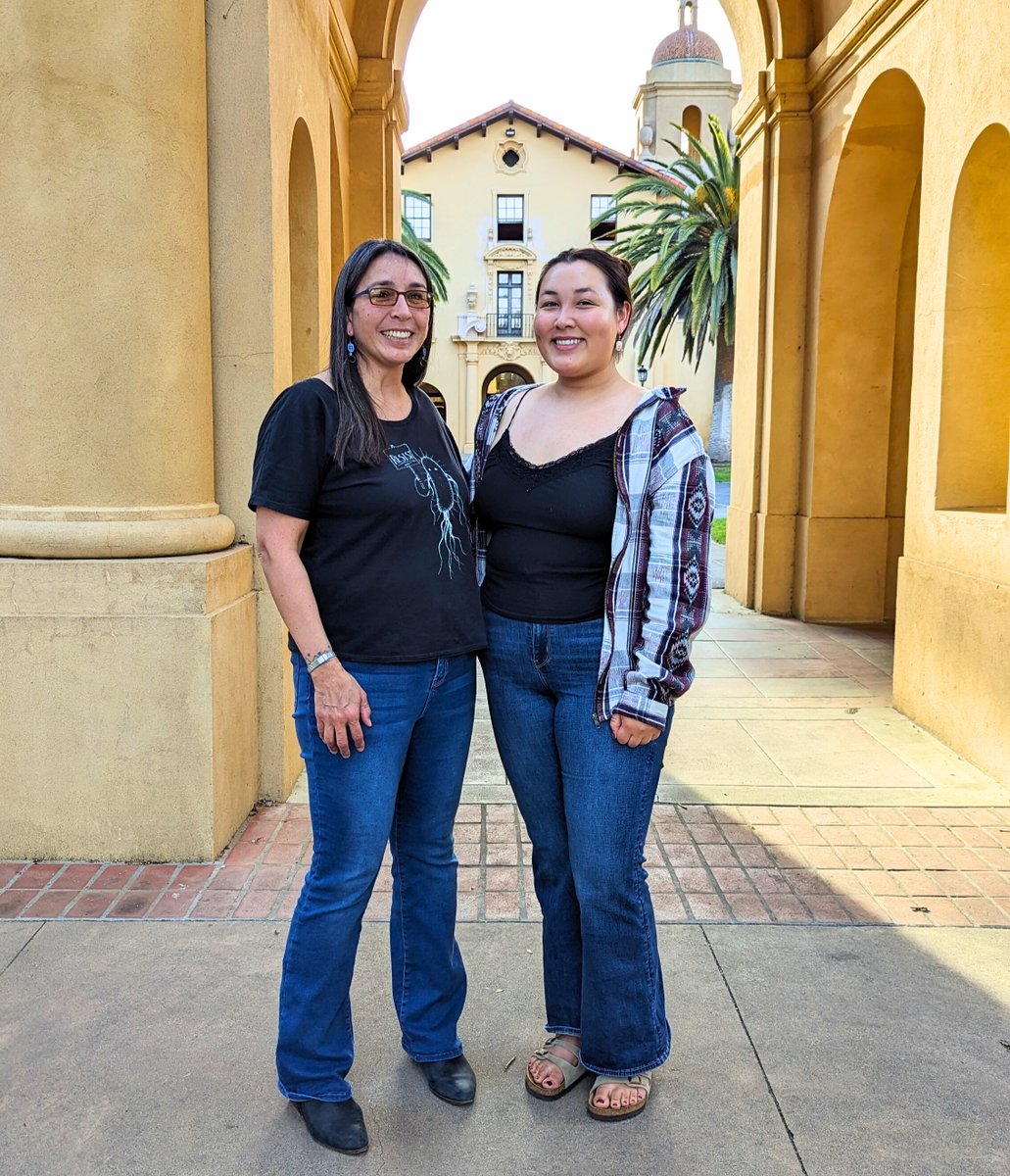 Our Steering Committee member Dr. Kat Milligan-McClellan, Ph.D., Inupiaq recently met up with her mentee, Caleb Scholar fellow Tahayla Quġluq Baker on campus at Stanford University earlier this week. Learn more about Kat and Tahayla’s work on our website calebscholars.org.