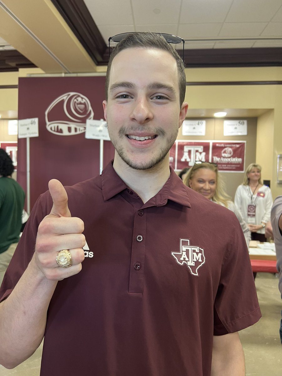 So proud of these two for getting their Aggie Gold! Bling bling 💍 #GigEm | @AggieNetwork