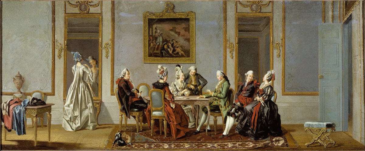 Pehr Hilleström, 1732 – 1816, Swedish artist; Gustavian Style Interior with Cardplayers