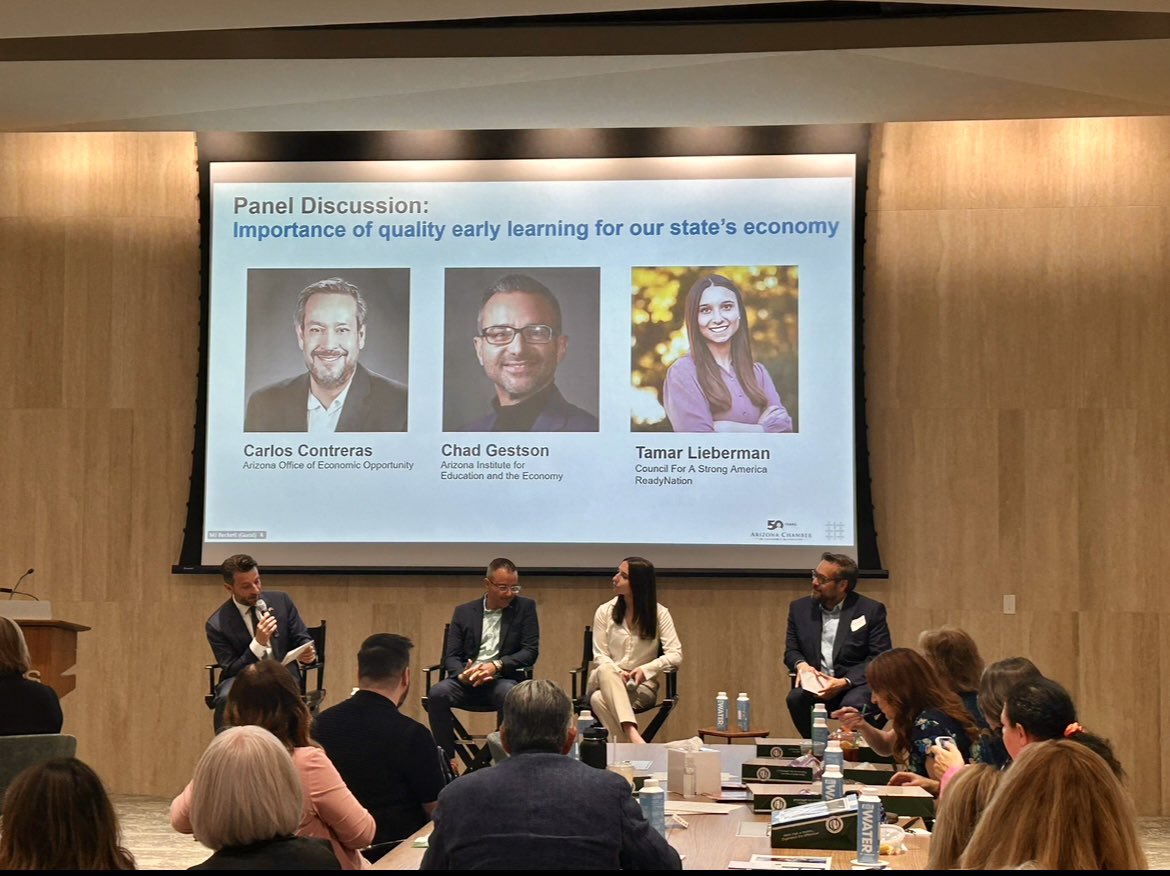 Expanding childcare access isn’t just a family issue—it’s a business imperative. Thank you to @FM_FCX & @intel for sponsoring, to panelists for their expertise & insight, & to AZ business leaders for recognizing that the value of a productive employee is worth the investment.