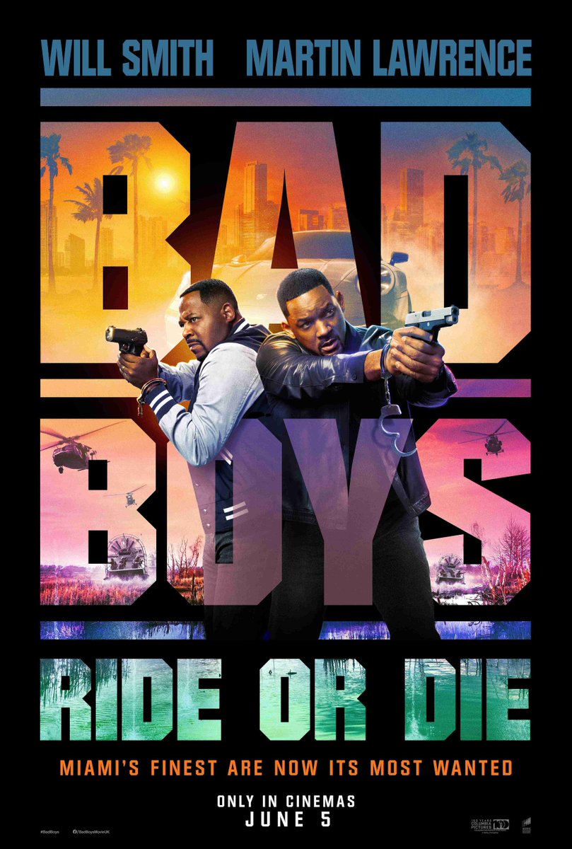 🚨New Poster! Miami’s finest are now its most wanted. Check out Will Smith and Martin Lawrence in the new poster for #BadBoys: Ride or Die😎 #BadBoys: Ride or Die comes to ODEON June 5✍